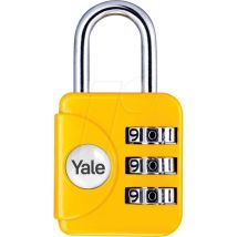 Azbe - Yale Yp1/28/121/1y Cadenas À Chiffres, Acier, 3 Rangées De Chiffres, 28 Mm