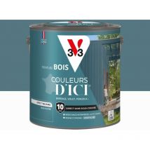 V33 Holzfarbe Für Den Außenbereich, Farben Von Hier, Samtiges Filzblau, 2 L V33