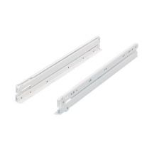 Hettich - Paire de coulisses à galets sortie totale FR6142 Blanc - Charge 50 Kg - L.500 mm - 41643