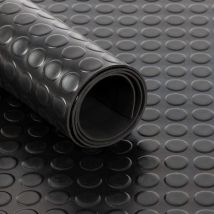 Rouleau en caoutchouc sur mesure Big Bouton Noir 120 x 500 cm