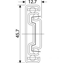 Coulisses à billes - charge 45 kg - sortie totale - Pour tiroir à montage latéral - 3832 DO 300 mm - ACCURIDE