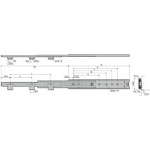 Accuride - Coulisses à billes - charge 60 kg - sortie totale - DZ3301-60 400 mm