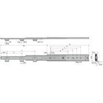 Accuride - Coulisses À Billes - Charge 60 Kg - Sortie Totale - Dz3301-60 600 Mm