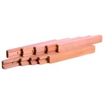 Coulisses de table - en bois - ouverture centrale synchronisée - Ouverture : 2520 mm - Croisement : 180 - Longueur lame : 7L600 Itar
