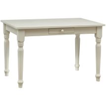 Biscottini - Country Schreibtisch Aus Massivem Lindenholz Mit Antikweißer Oberfläche L120xpr80xh80 Cm. Made In Italy