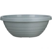 Country Star 30, Pflanzschale/Blumentopf/Pflanzkübel, rund, aus Kunststoff Farbe: Granite Grey, 29 cm Durchmesser, 11.1 cm hoch, 3.8 l Vol.