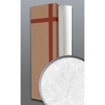 Edem - Country style wallpaper wall 83006BR60 paintable non-woven wallpaper textured with ornaments matt white 1 box 4 rolls 106 m2 (1141 ft2)