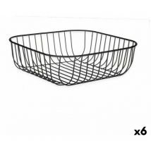 Coupe à fruits en métal noir 30 x 9,3 x 30 cm (6 unités)
