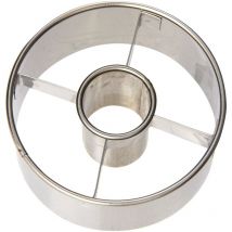 Coupe-beignet en acier inoxydable, argent