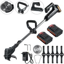 Kingso - Coupe Bordure Coupe herbe Tondeuse électrique Débroussailleuse électrique 88VF 1000w 10000rpm/min sans fil avec 2 Batteries 22980mah Longeur