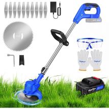 Dayplus - Coupe-bordures sans fil Débroussailleuse électrique Débroussailleuse à moteur Trimmer avec accessoires Batterie rechargeable