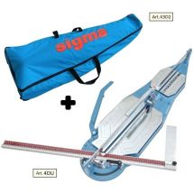 Sigma - Coupe carrelage 4du cm 103 gravure traction + trolley en toile 43d2