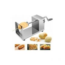 Fei Yu - Coupe en Spirale Coupe-Pomme de Terre, Coupe-Frites en Acier inox avec Manivelle et Pieds en Caoutchouc Anti-dérapant pour Fruits, Pommes de