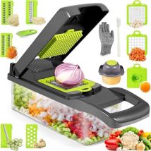 Joorrt - Coupe-légumes multifonctionnel 15 en 1 avec séparateur d'oeufs râpe de cuisine râpe à croustilles domestique