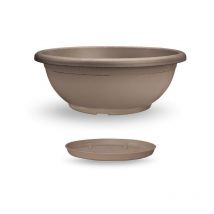 Bol Naxos avec soucoupe imbriquée Taupe - 70 cm
