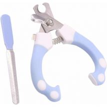Coupe-ongles pour animaux de compagnie taille l - Coupe-ongles en acier inoxydable - Coupe-ongles à mâchoire verrouillable - Bleu