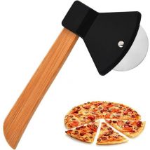 Tuserxln - Coupe-pizza, Coupe-pizza manuel, roulette a pizza, Coupe-pizza hache,Coupe-pizza en acier inoxydable,Rouleau à pizza tranchant( noir)