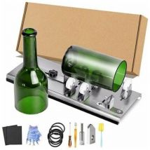 LaBlanc - Kit de coupe pour bouteille en verre réglable Outil de bricolage, ensemble de machine de découpe en acier inoxydable pour vin bière alcool