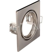 Support De Spot Encastré Led Carré V-tac Gu10 Couleur Nickel Satiné (boîte De 2 Pièces)