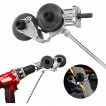 Debuns - Coupeur de poinçon de tôle, coupeur de feuille de perceuse électrique, accessoire de foret de coupeur de poinçon en métal avec adaptateur,