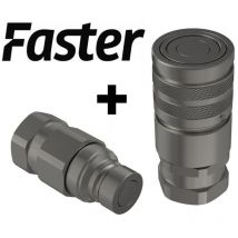 Lem Select - Coupleur rapide face plate 1/4' faster Mâle + Femelle