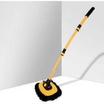 Longziming - Courbé 15° Brosse Lavage Voiture Manche Telescopique Balai Nettoyage Pinceaux Kit Detailing Camping Car Camion Accessoires Extérieur
