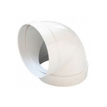 Coude 90° ff Ø100 pour tube Ventilation Rond Ø100 Blanc - First Plast
