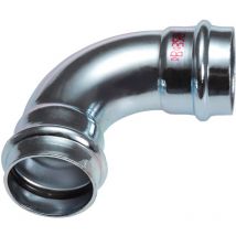 Courbe 90° à sertir acier carbon Femelle Femelle Ø54