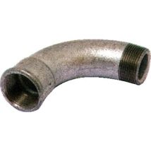 VIRFOLLET – 90° Bogen aus schwarzem Gusseisen – 50x60 mm – Anschluss, Rohrgewinde