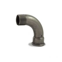 Courbe a grand rayon a 90°, male femelle, noir 3/4