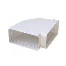 La Ventilazione - Coude horizontal pour tube Ventilation rectangulaire 120 x 60 mm Blanc - First Plast