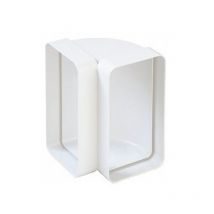 Coude vertical pour tube Ventilation rectangulaire 120 x 60 mm Blanc - First Plast