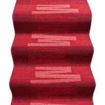 Emmevi Mv S.p.a. - Coureur D'escalier Bordé Couloir Entrée Tapis Cuisine Marches Pas Bordeaux Zig Zag - 67x100 cm