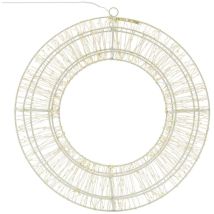 Ecd Germany Couronne De Noël Led Ø38 Cm Avec 960 Led, Blanc Chaud, Guirlande Suspendue Avec Minuterie, Étanche Ip44, Intérieur/extérieur, Couronne 