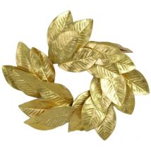 Couronne avec feuilles d'or cm ø30