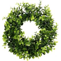 Couronne de feuilles d'eucalyptus pour porte, guirlande de feuilles, verdure artificielle, fausses feuilles, pour l'été, pour une ferme, une