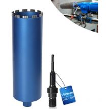 Couronne de forage diamantée pour foreuse à carotte avec turbo, 1 1/4', ø 150mm, sds Plus, foret à sec humide, couronne de forage diamantée humide,