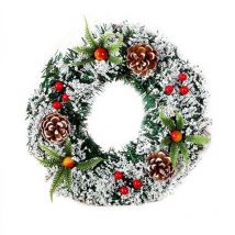 Couronne de Noël 20cm Couronne de Noël Décorations pour sapin de Noël