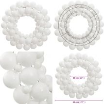 Vidaxl - Couronne de Noël blanc 45 cm polystyrène - couronne de Noël - couronnes de Noël - Home & Living - Blanc