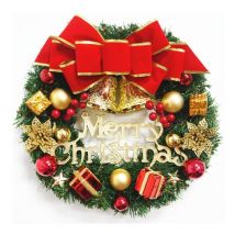 Fei Yu - Couronne de Noël, Couronne de Noël avec boules Couronne de Noël Couronne de décoration de Noël faite à la main, 30CM,