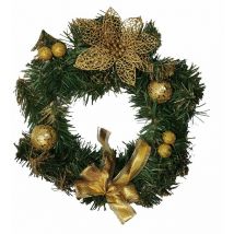 Couronne de Noël Porte 30cm or Silumen