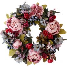 Couronne de porte de 14 pouces, décoration de mariage à domicile