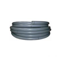 Espiroflex - Couronne Rouleau 25m 40mm Tuyau Piscine pvc Gris Pression Gris Souple Semi-Rigide 4cm