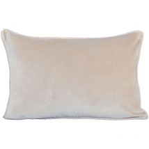 Coussin 1 face velours et 1 face coton naturel 4060cm