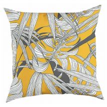 coussin 40x40 cm exotique safran dehoussable