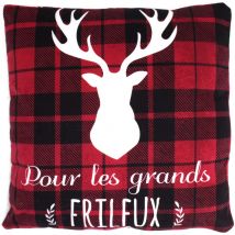 Coussin cosy avec fourrure