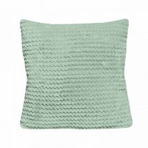 Coussin 45x45 cm cocooning vert eau, par Soleil d'Ocre