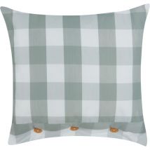Coussin à Carreaux Chalet 45 x 45 cm Salon Bureau Chambre Vert Menthe Tamnine