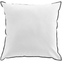 Coussin avec surjet en coton recyclé Blanc 50x50 cm