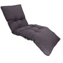 Deco Arts - Coussin bain de soleil 185 x55cm Gris carbone